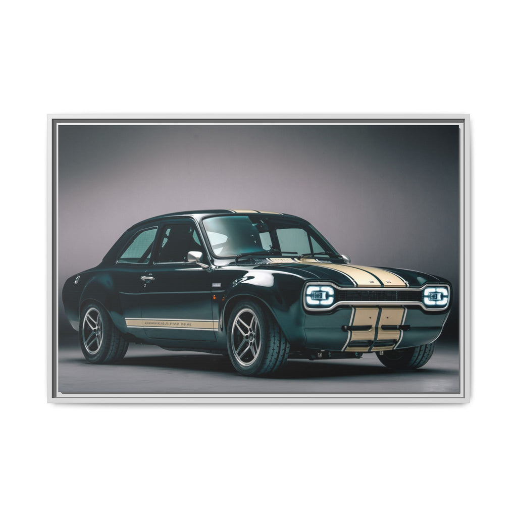 Framed Matte Canvas – Classic Retro Muscle Car Wall Art
