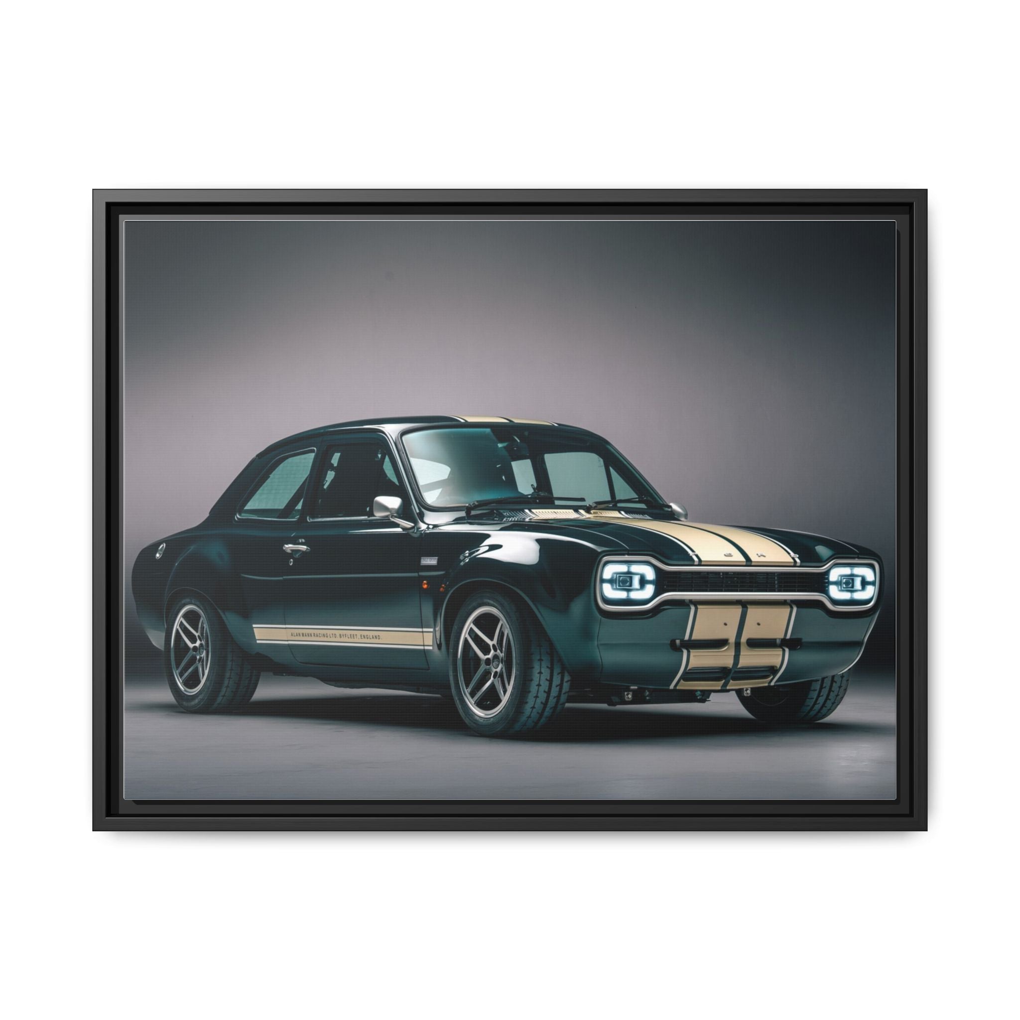 Framed Matte Canvas – Classic Retro Muscle Car Wall Art
