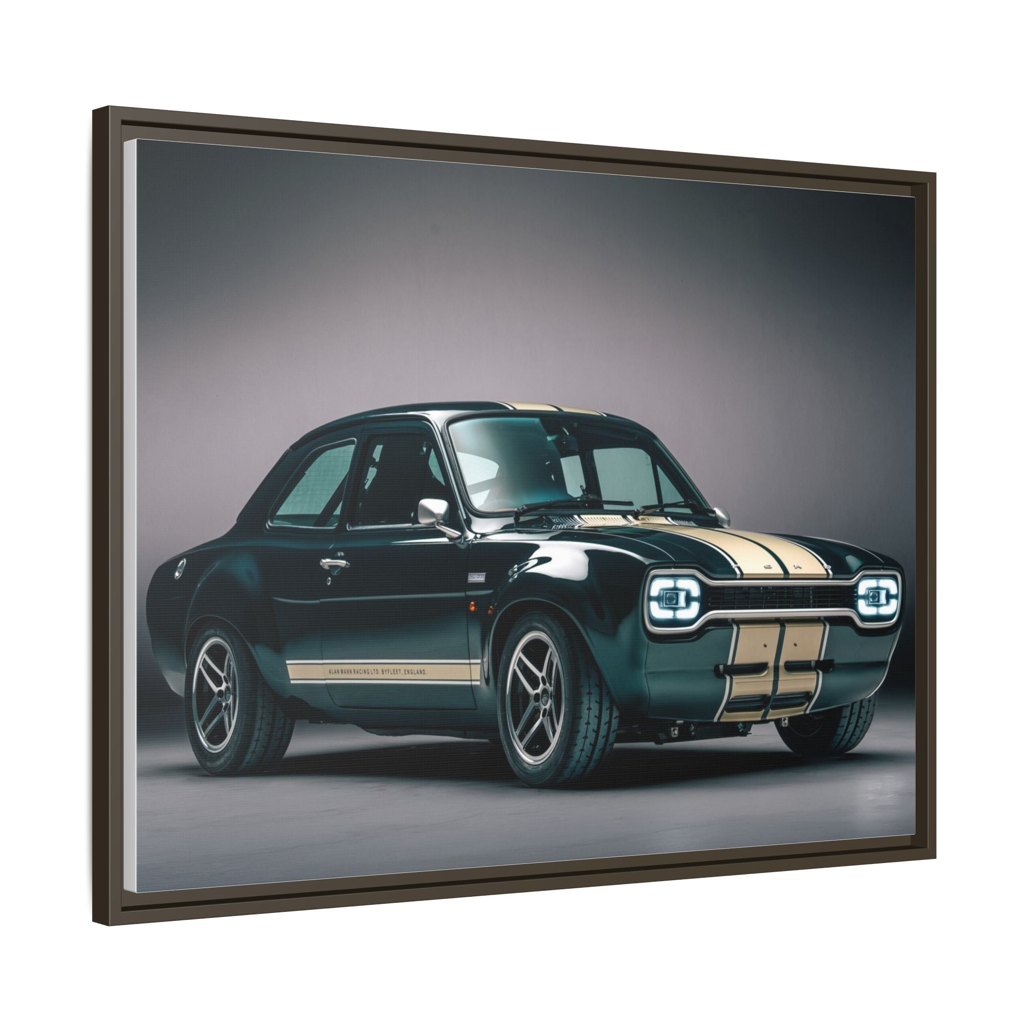 Framed Matte Canvas – Classic Retro Muscle Car Wall Art