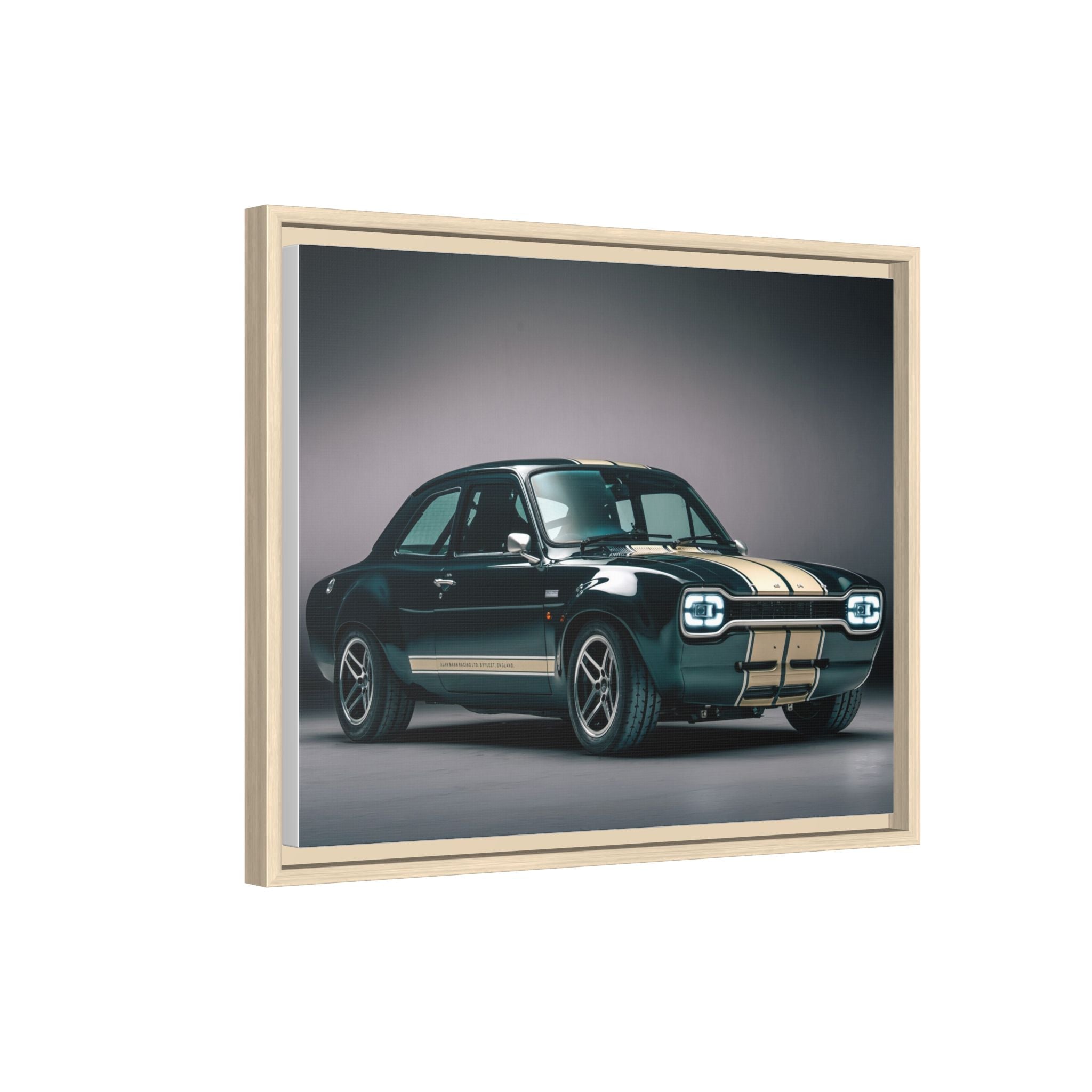 Framed Matte Canvas – Classic Retro Muscle Car Wall Art
