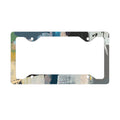 Abstract Brushstroke Metal License Plate Frame