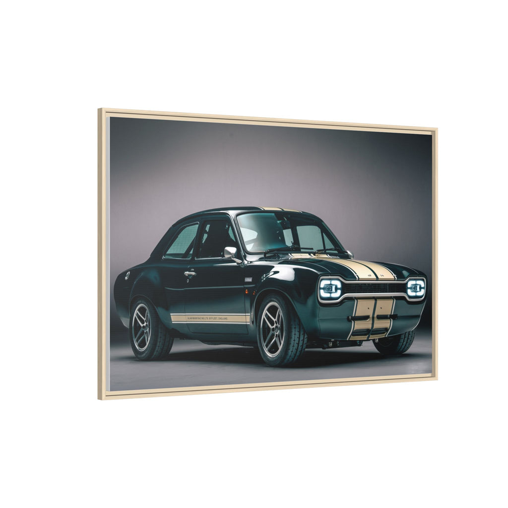 Framed Matte Canvas – Classic Retro Muscle Car Wall Art