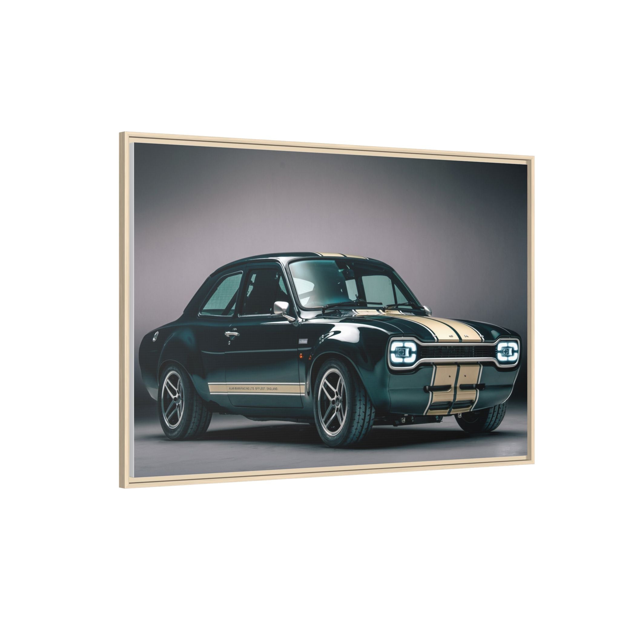 Framed Matte Canvas – Classic Retro Muscle Car Wall Art