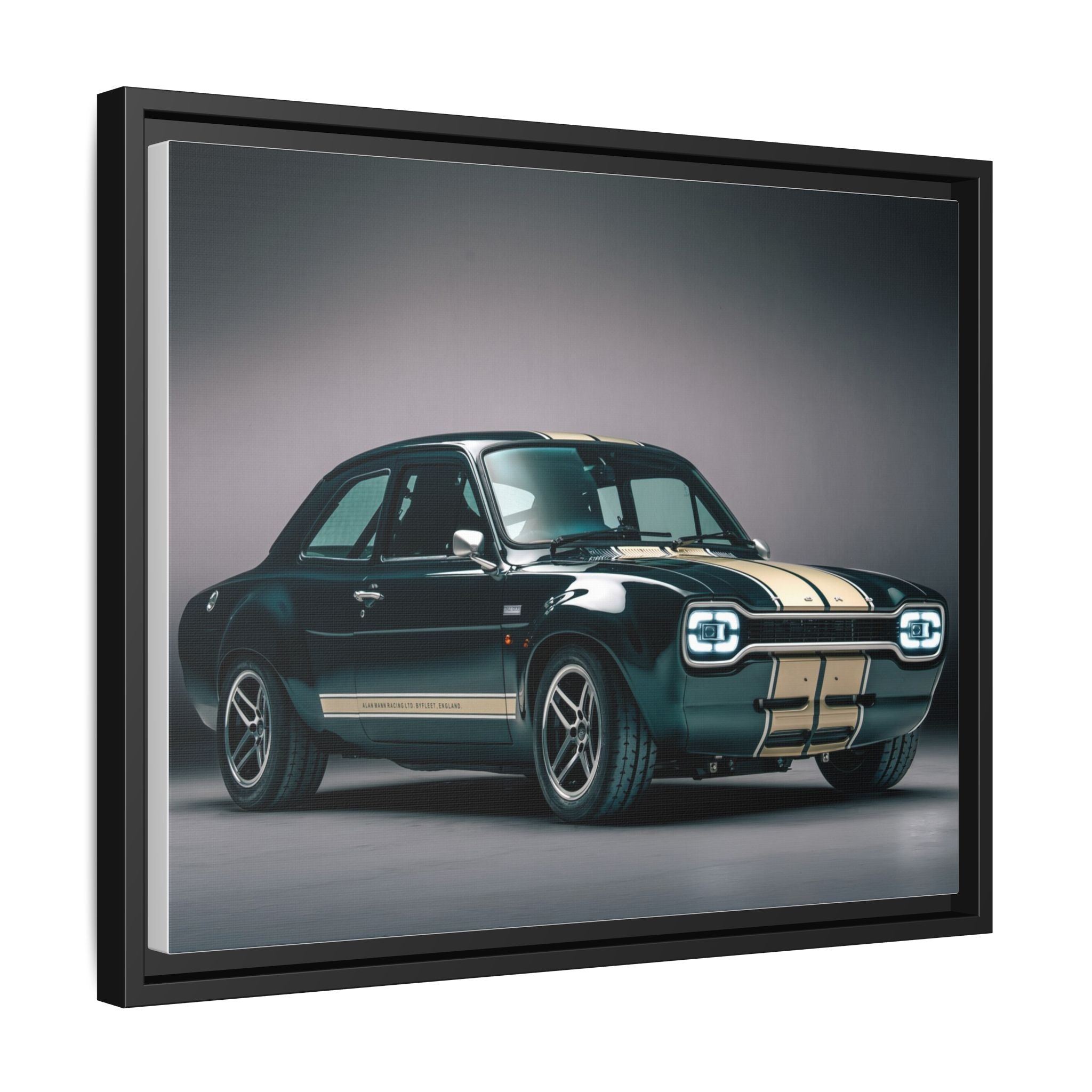 Framed Matte Canvas – Classic Retro Muscle Car Wall Art