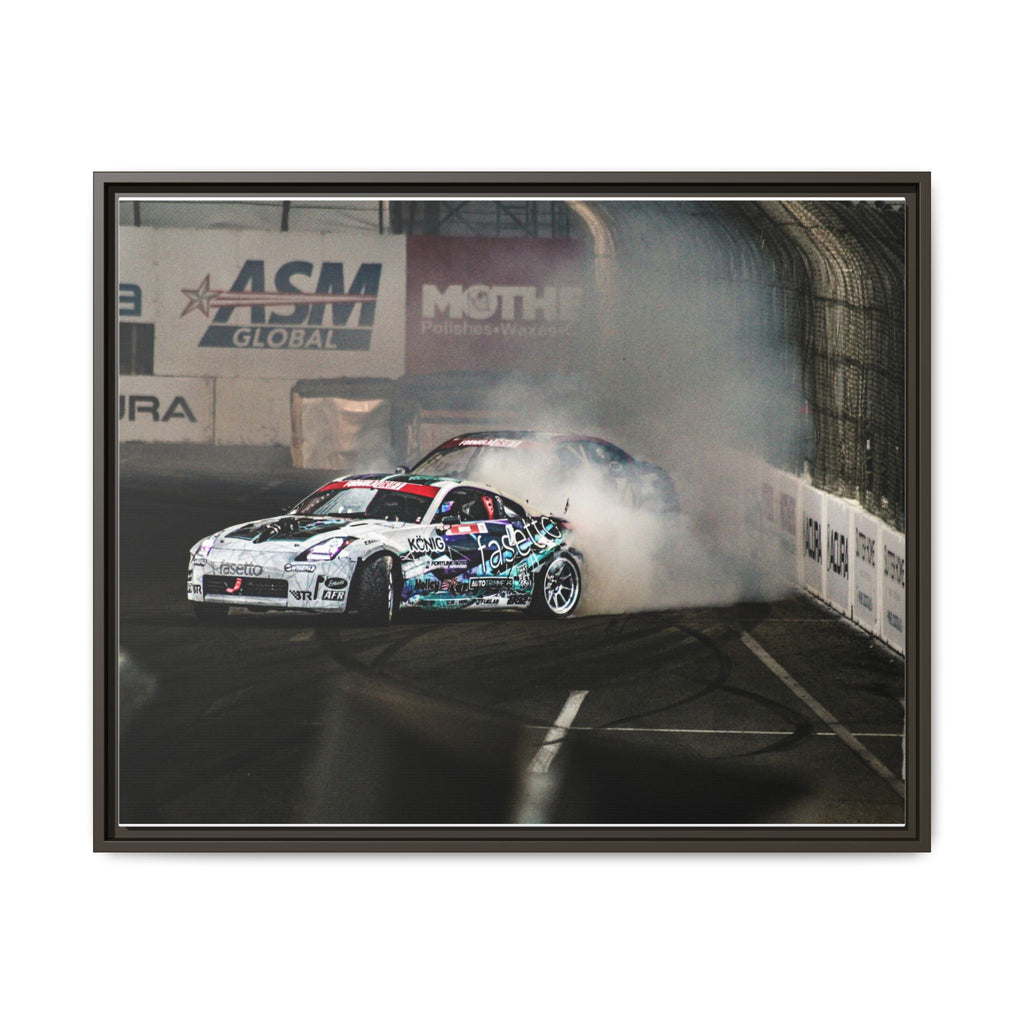 Drift Racing Canvas Print — Framed Matte Automotive Wall Art