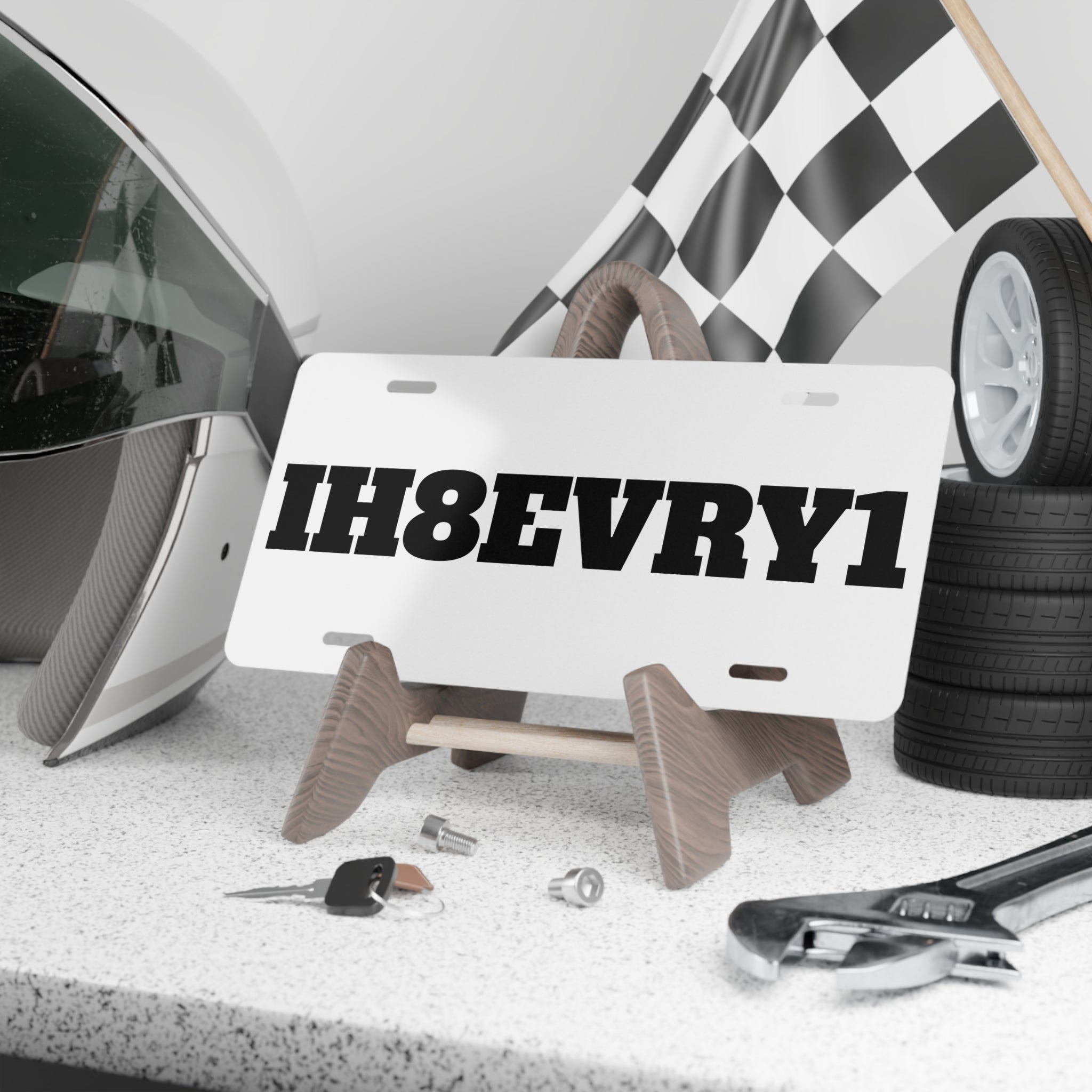 Vanity Plate - 'IH8EVRY1' Custom Funny License Plate