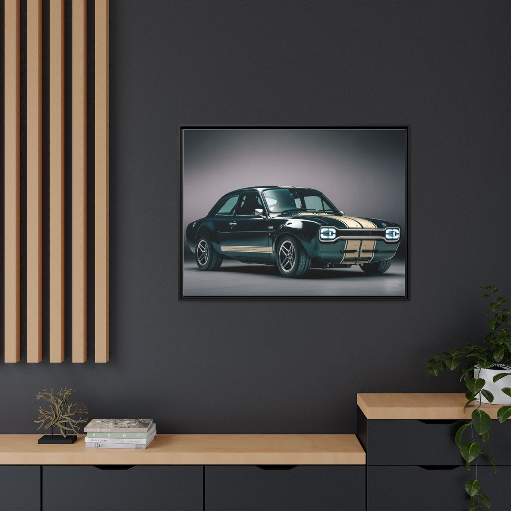 Framed Matte Canvas – Classic Retro Muscle Car Wall Art