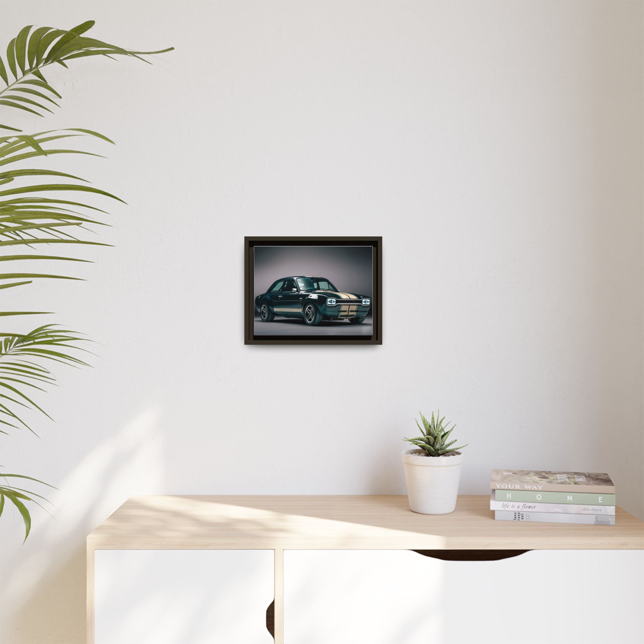 Framed Matte Canvas – Classic Retro Muscle Car Wall Art