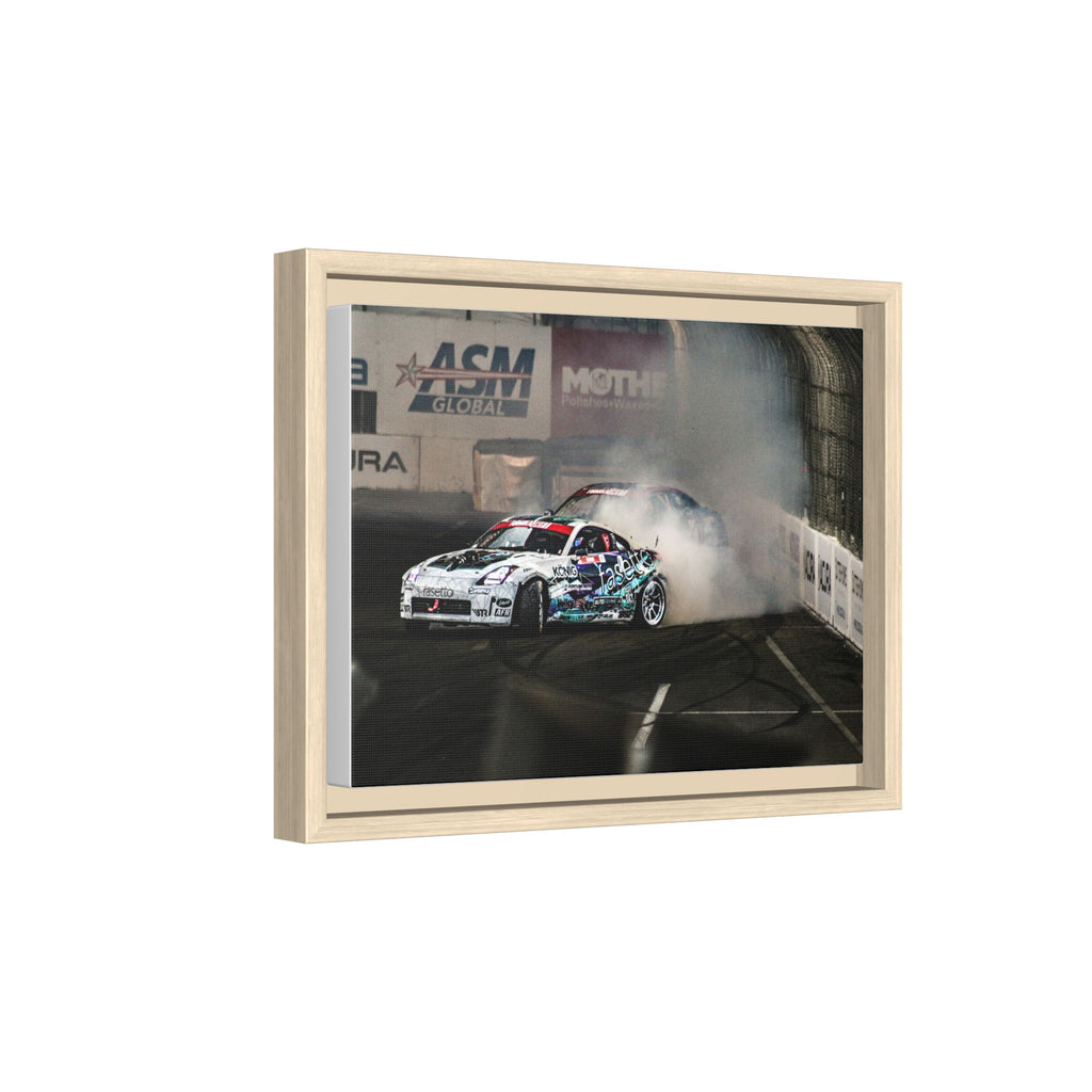 Drift Racing Canvas Print — Framed Matte Automotive Wall Art