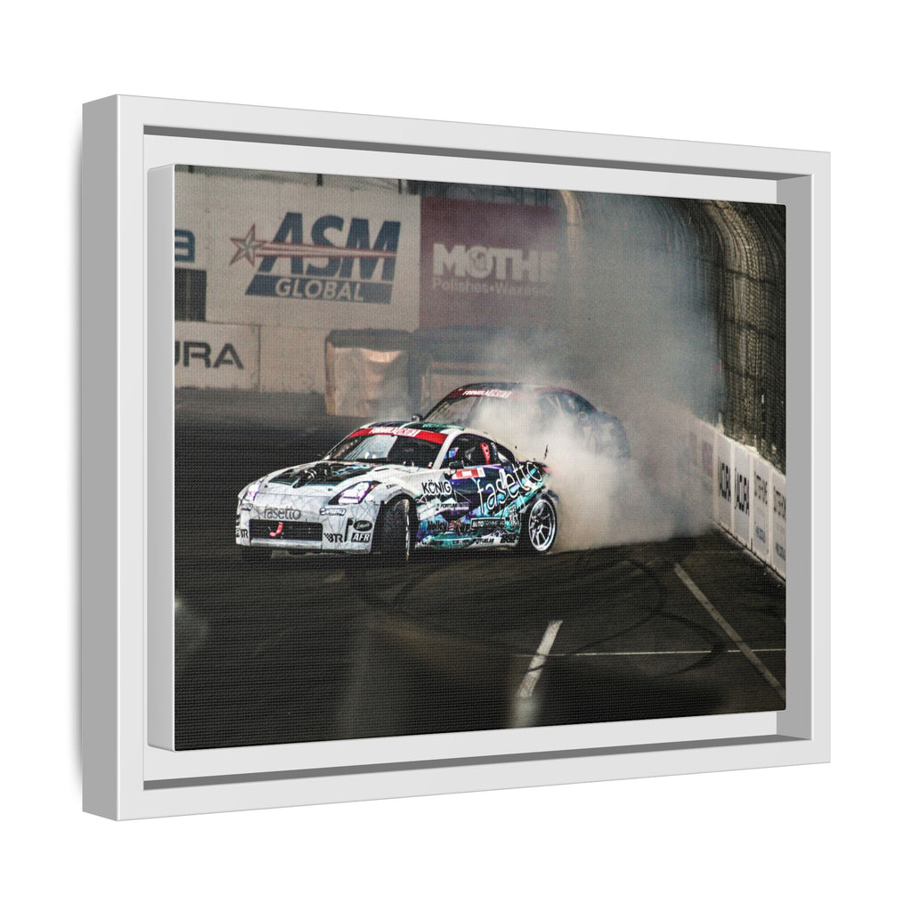 Drift Racing Canvas Print — Framed Matte Automotive Wall Art