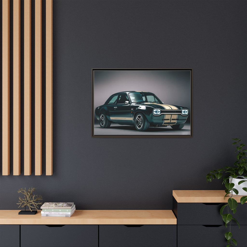 Framed Matte Canvas – Classic Retro Muscle Car Wall Art