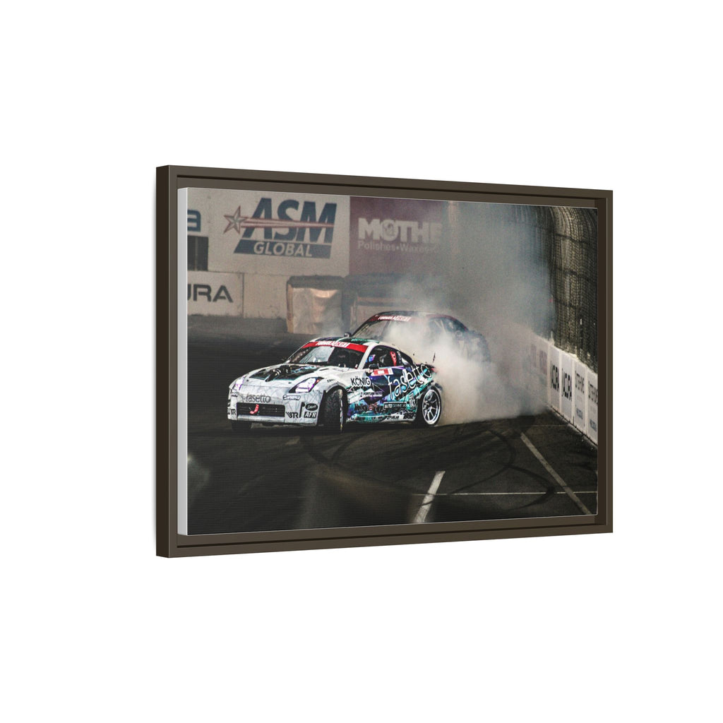 Drift Racing Canvas Print — Framed Matte Automotive Wall Art