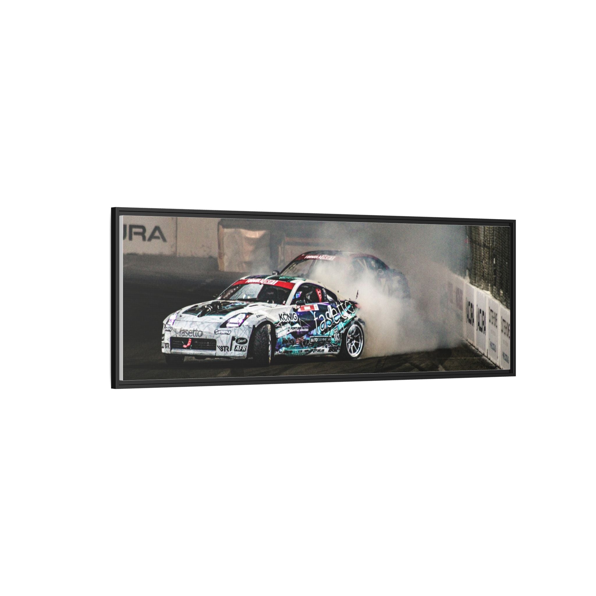 Drift Racing Canvas Print — Framed Matte Automotive Wall Art