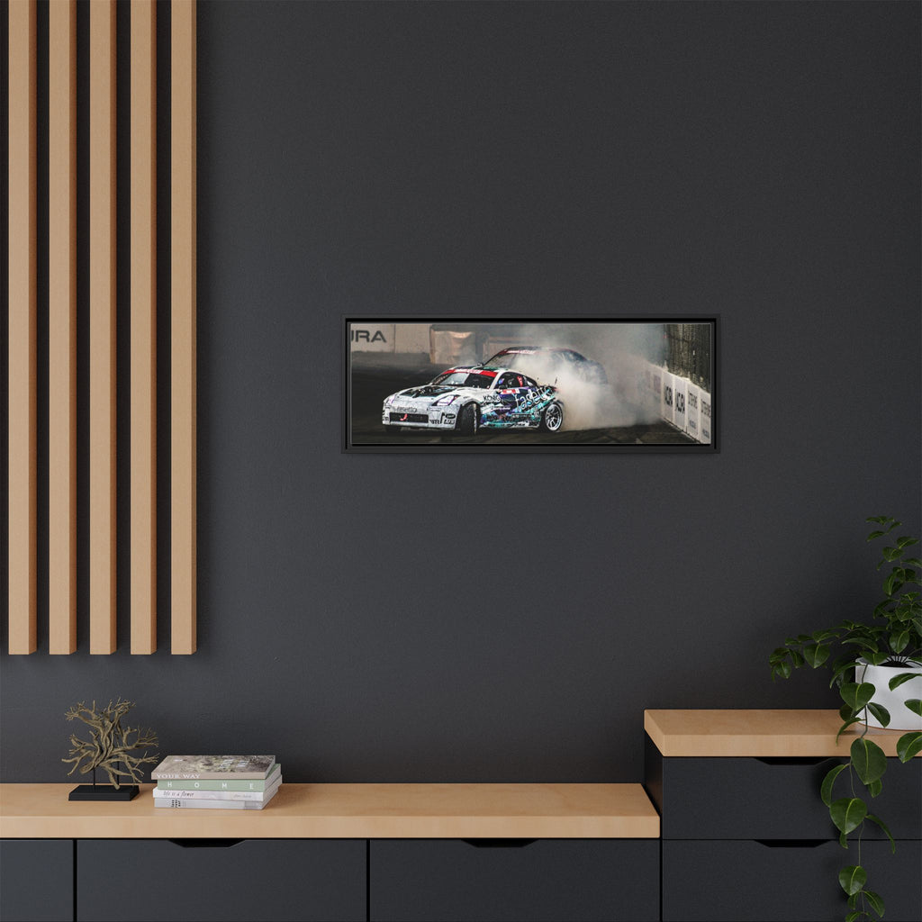 Drift Racing Canvas Print — Framed Matte Automotive Wall Art