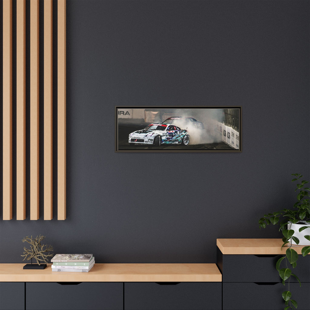 Drift Racing Canvas Print — Framed Matte Automotive Wall Art