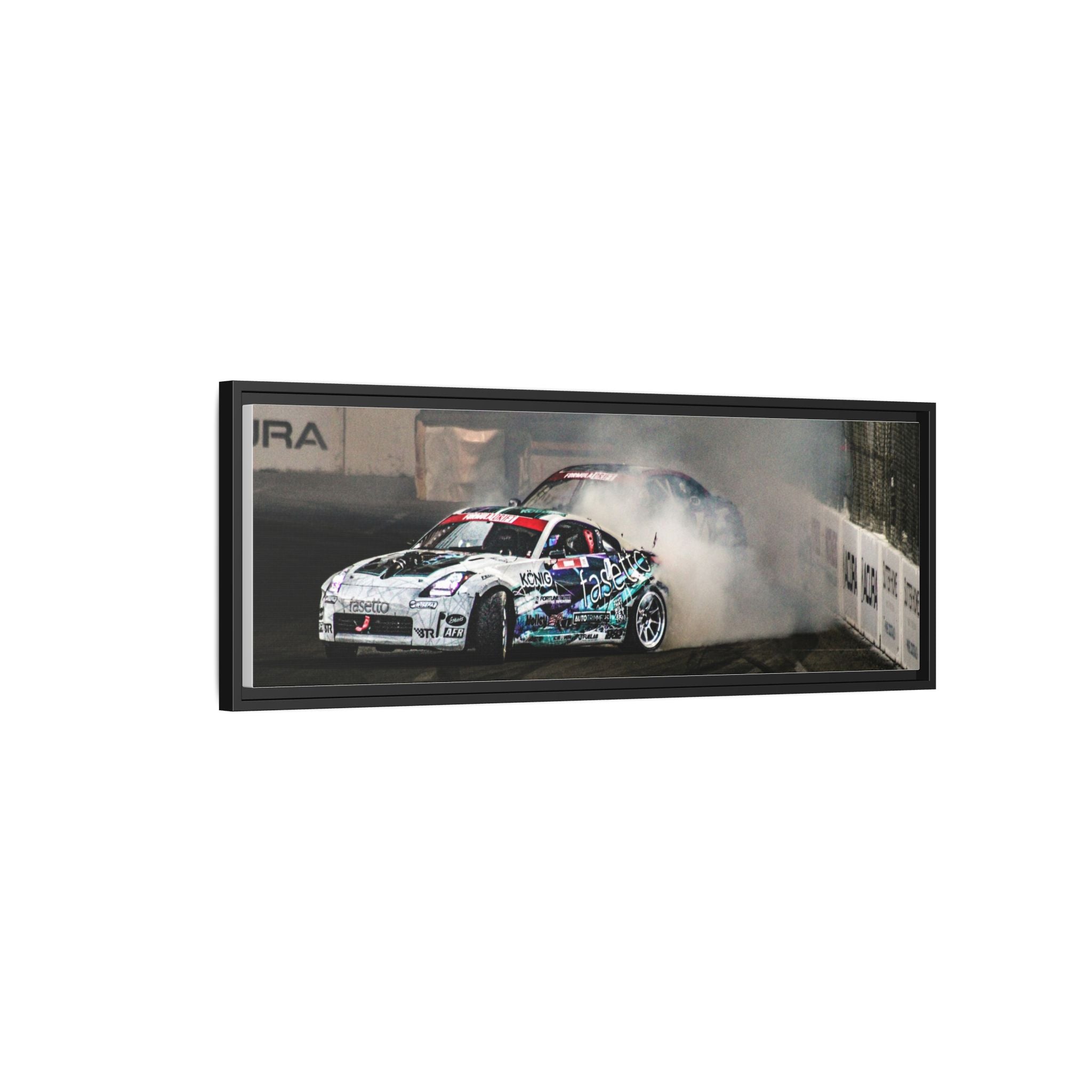 Drift Racing Canvas Print — Framed Matte Automotive Wall Art