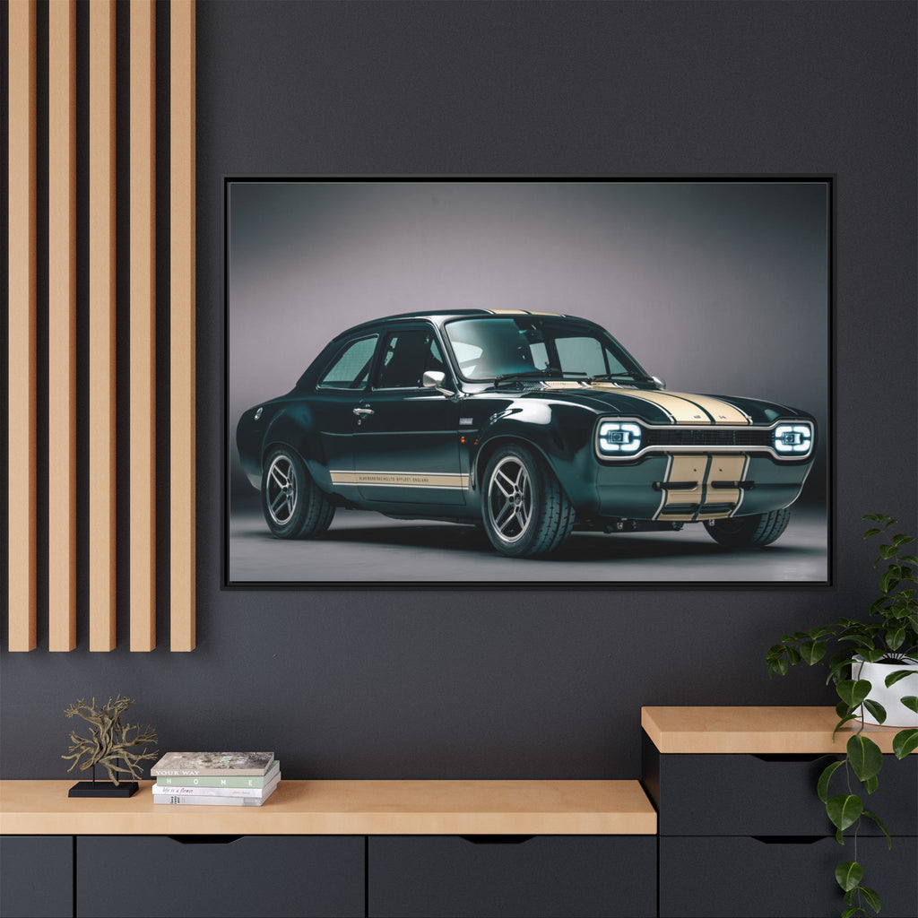 Framed Matte Canvas – Classic Retro Muscle Car Wall Art