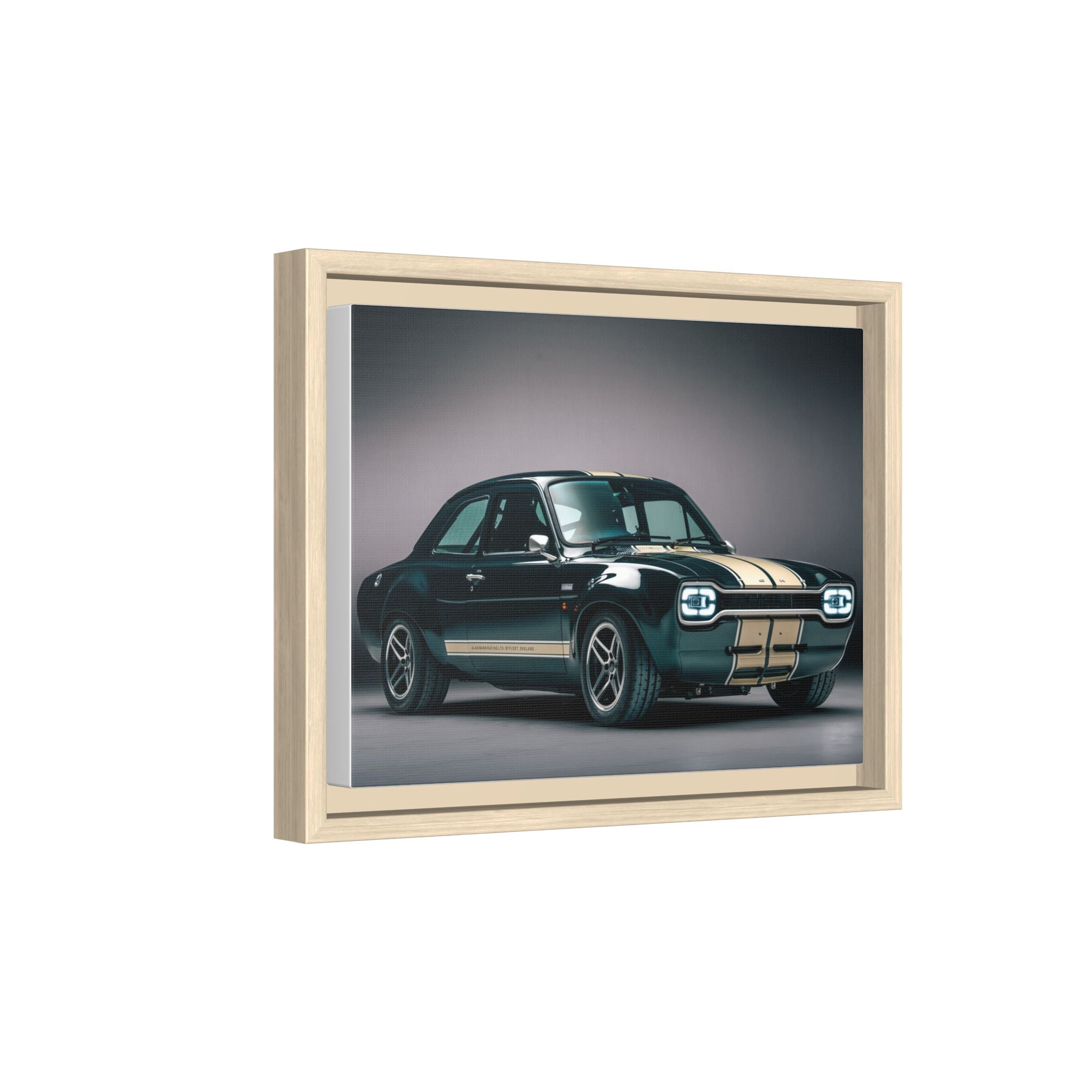 Framed Matte Canvas – Classic Retro Muscle Car Wall Art