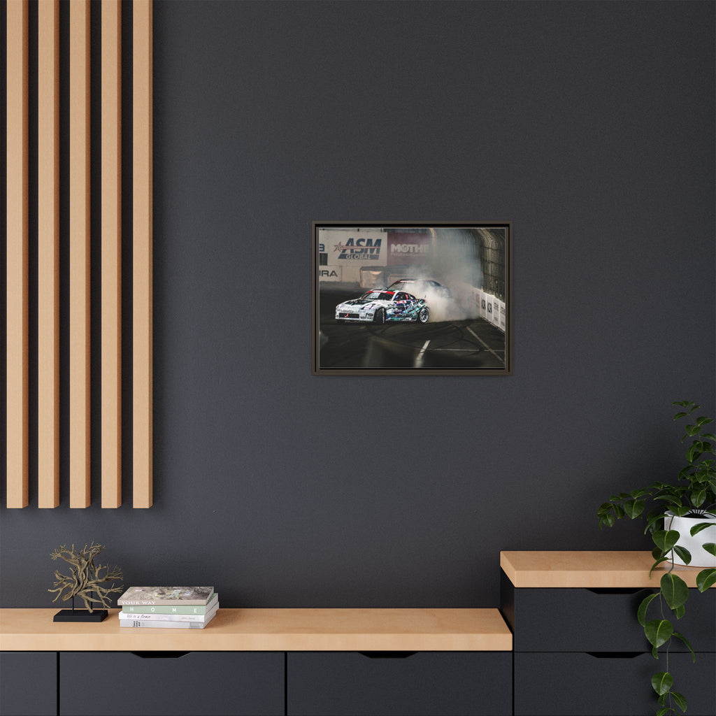 Drift Racing Canvas Print — Framed Matte Automotive Wall Art