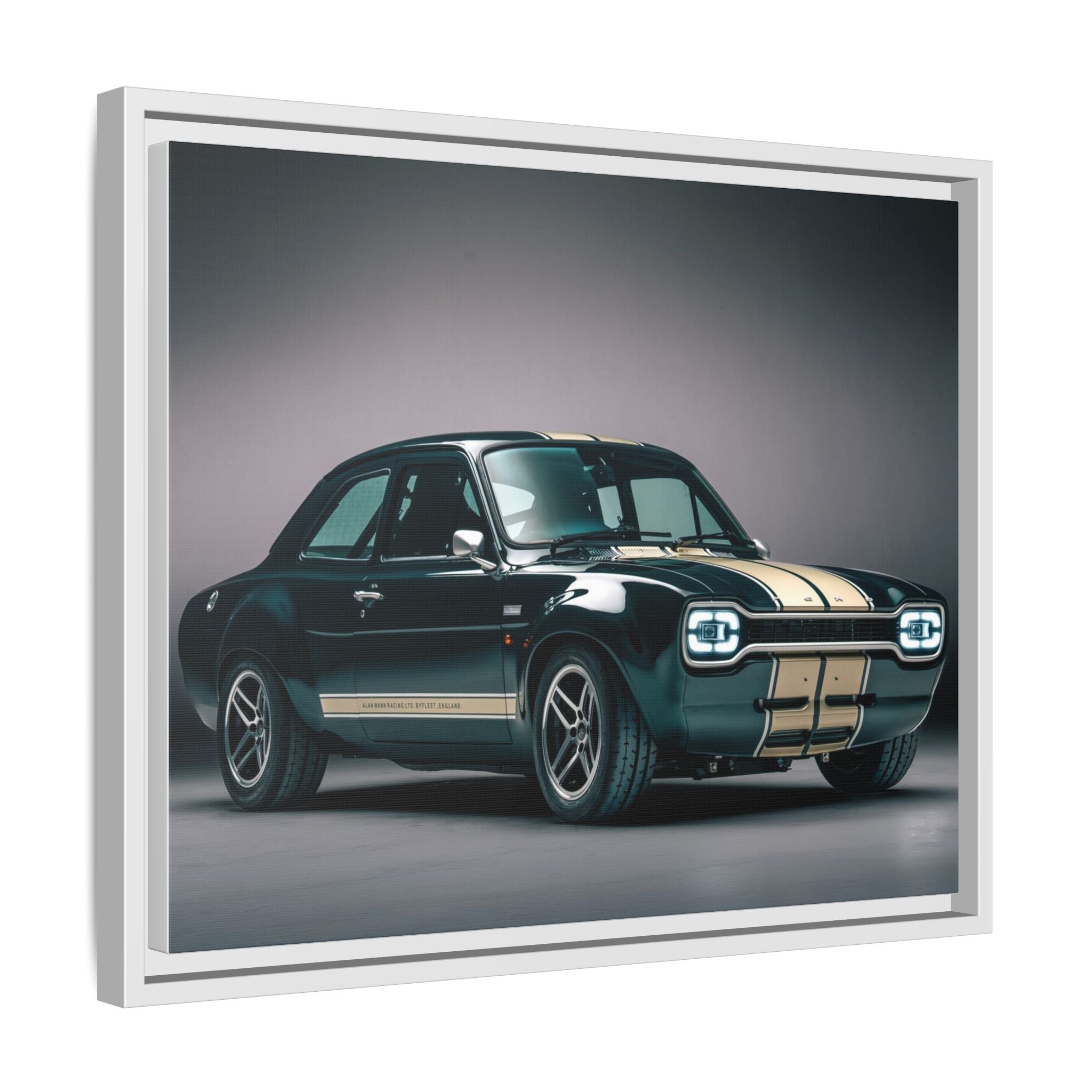 Framed Matte Canvas – Classic Retro Muscle Car Wall Art