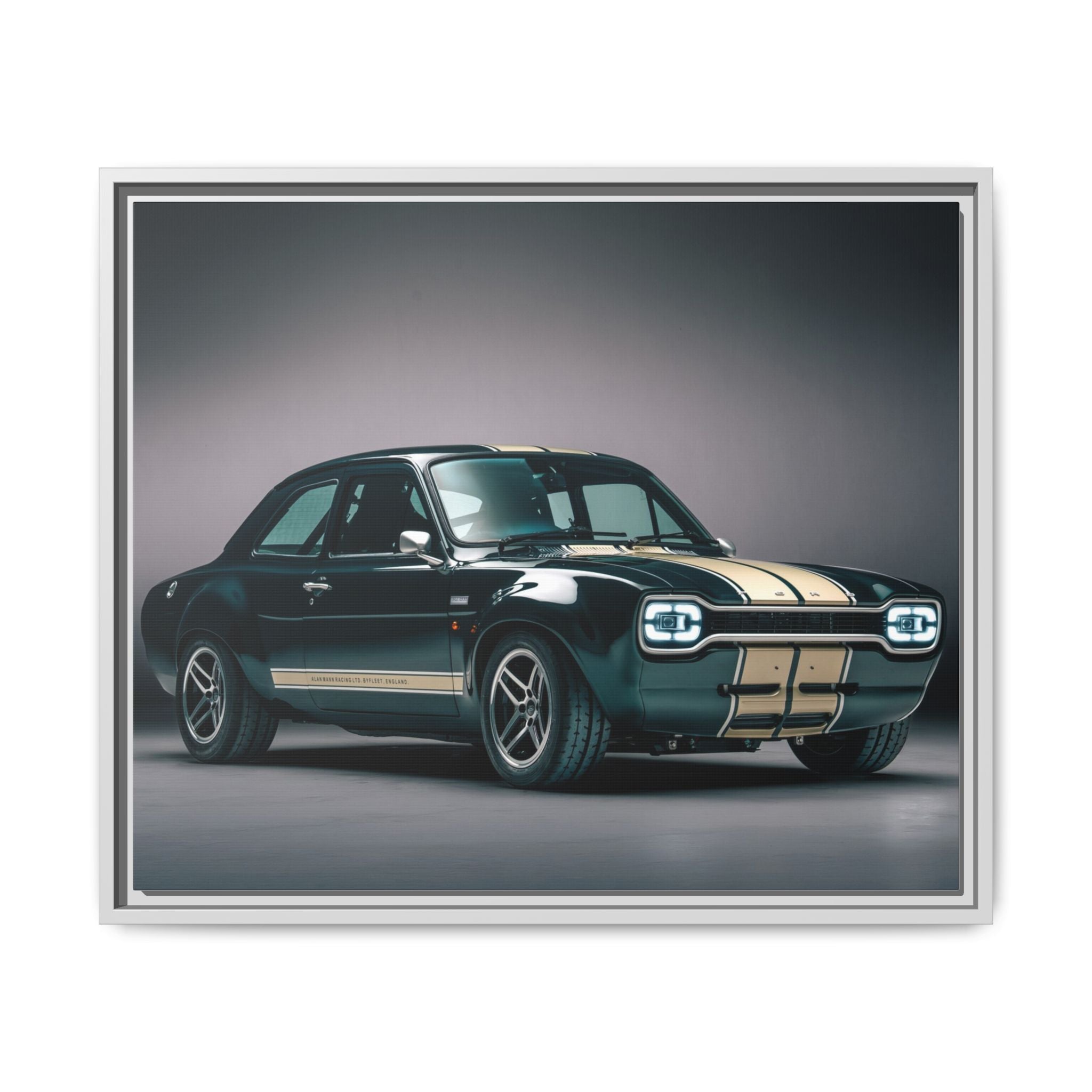 Framed Matte Canvas – Classic Retro Muscle Car Wall Art