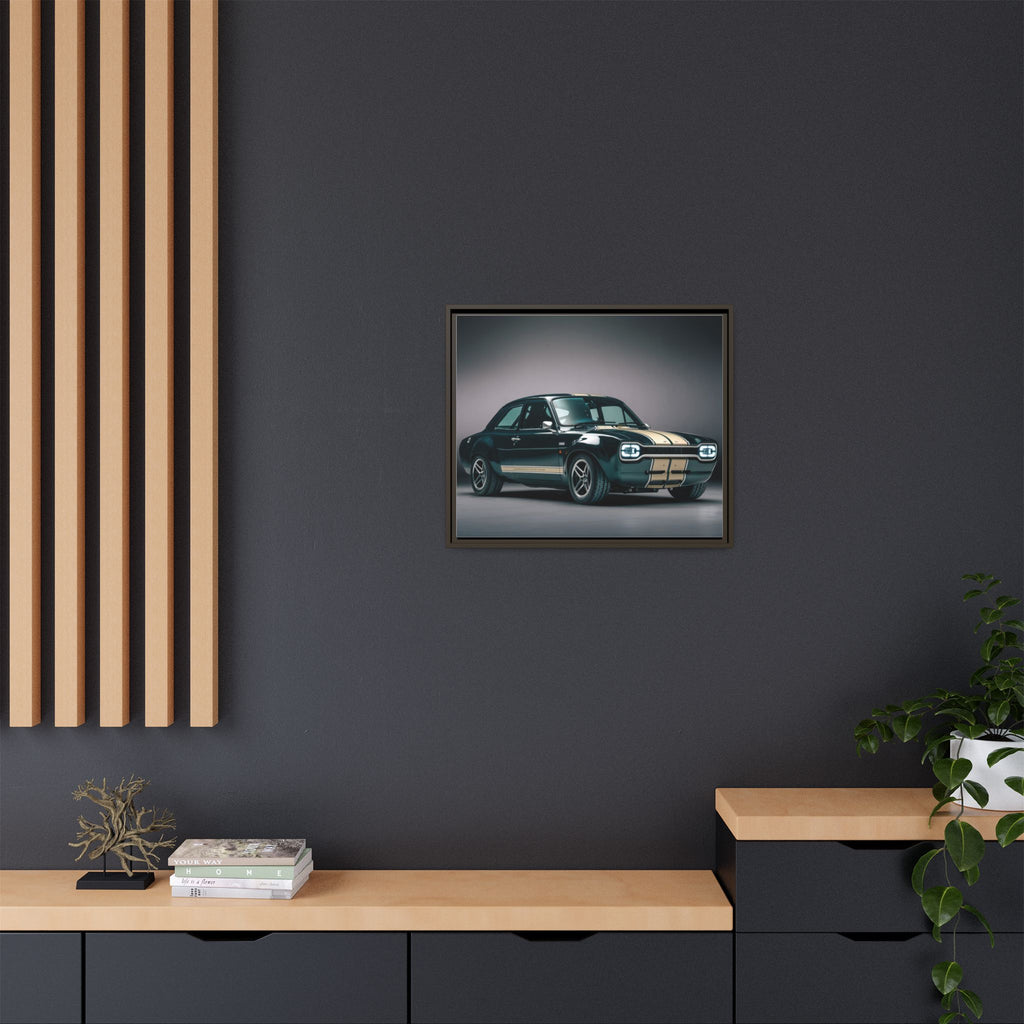 Framed Matte Canvas – Classic Retro Muscle Car Wall Art