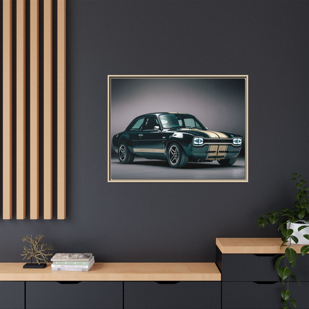 Framed Matte Canvas – Classic Retro Muscle Car Wall Art