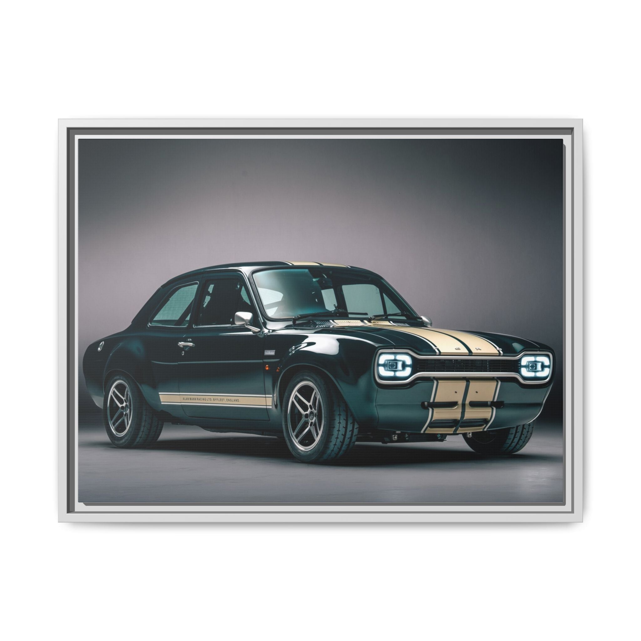 Framed Matte Canvas – Classic Retro Muscle Car Wall Art