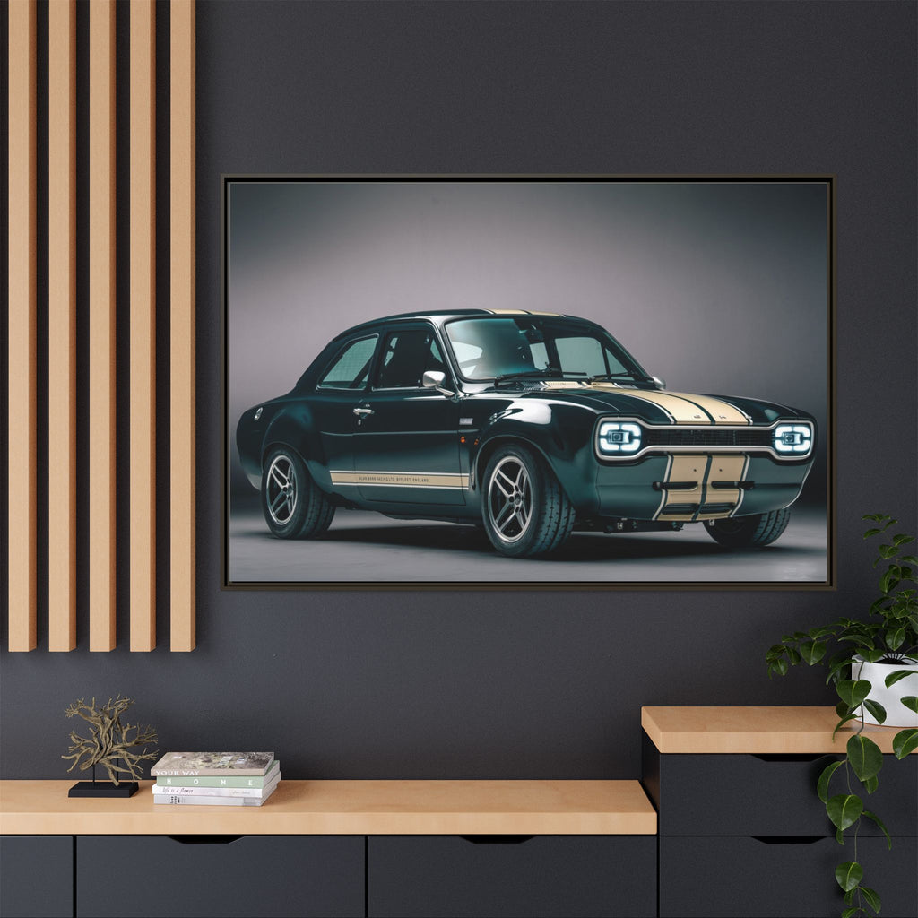Framed Matte Canvas – Classic Retro Muscle Car Wall Art