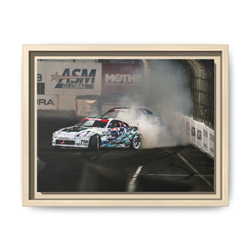 Drift Racing Canvas Print — Framed Matte Automotive Wall Art