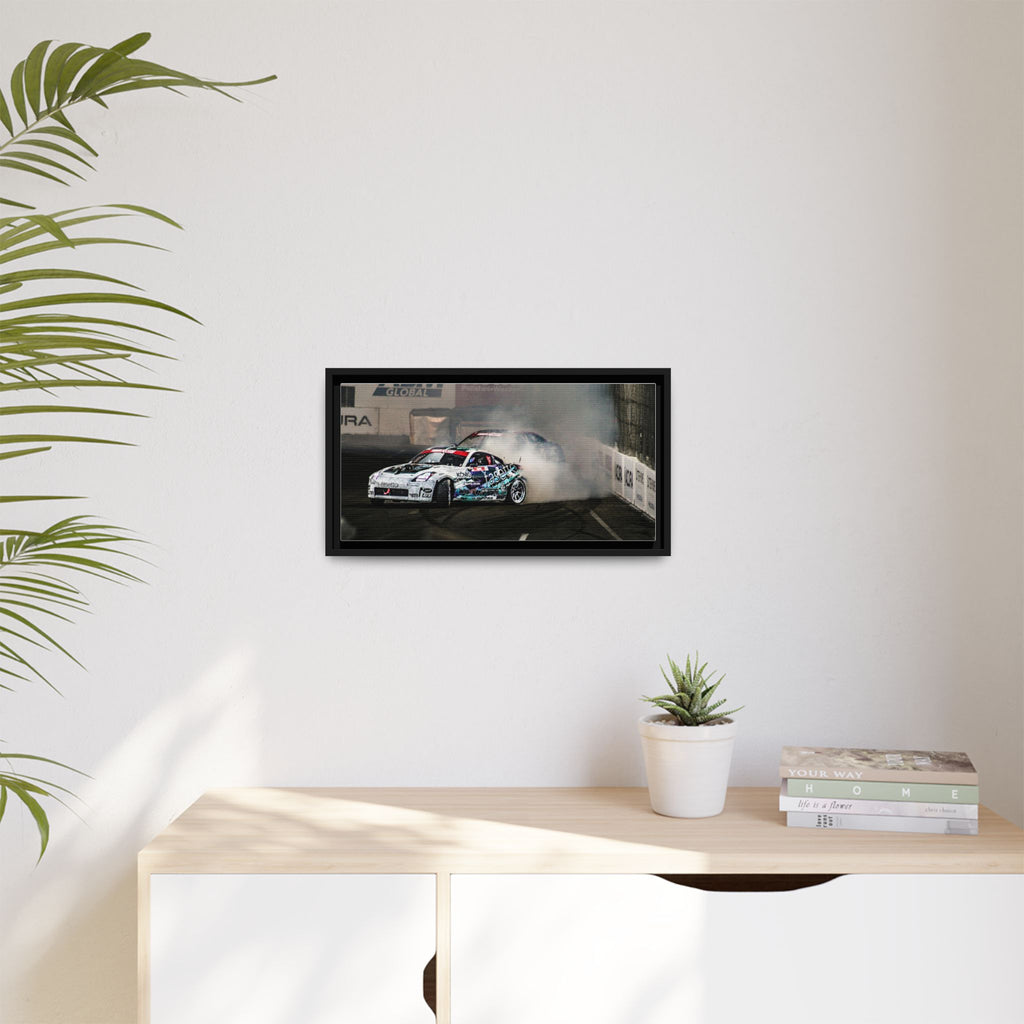 Drift Racing Canvas Print — Framed Matte Automotive Wall Art