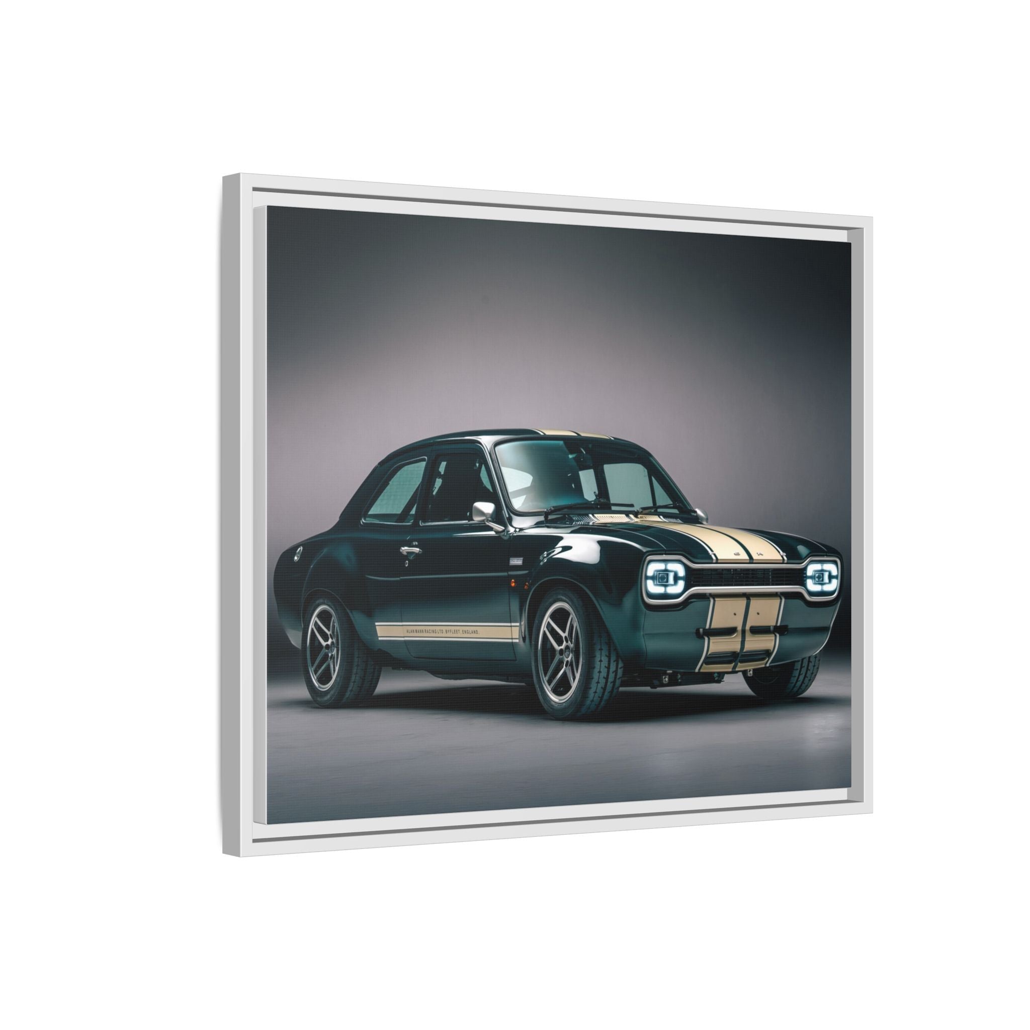 Framed Matte Canvas – Classic Retro Muscle Car Wall Art