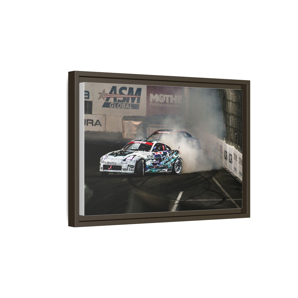 Drift Racing Canvas Print — Framed Matte Automotive Wall Art