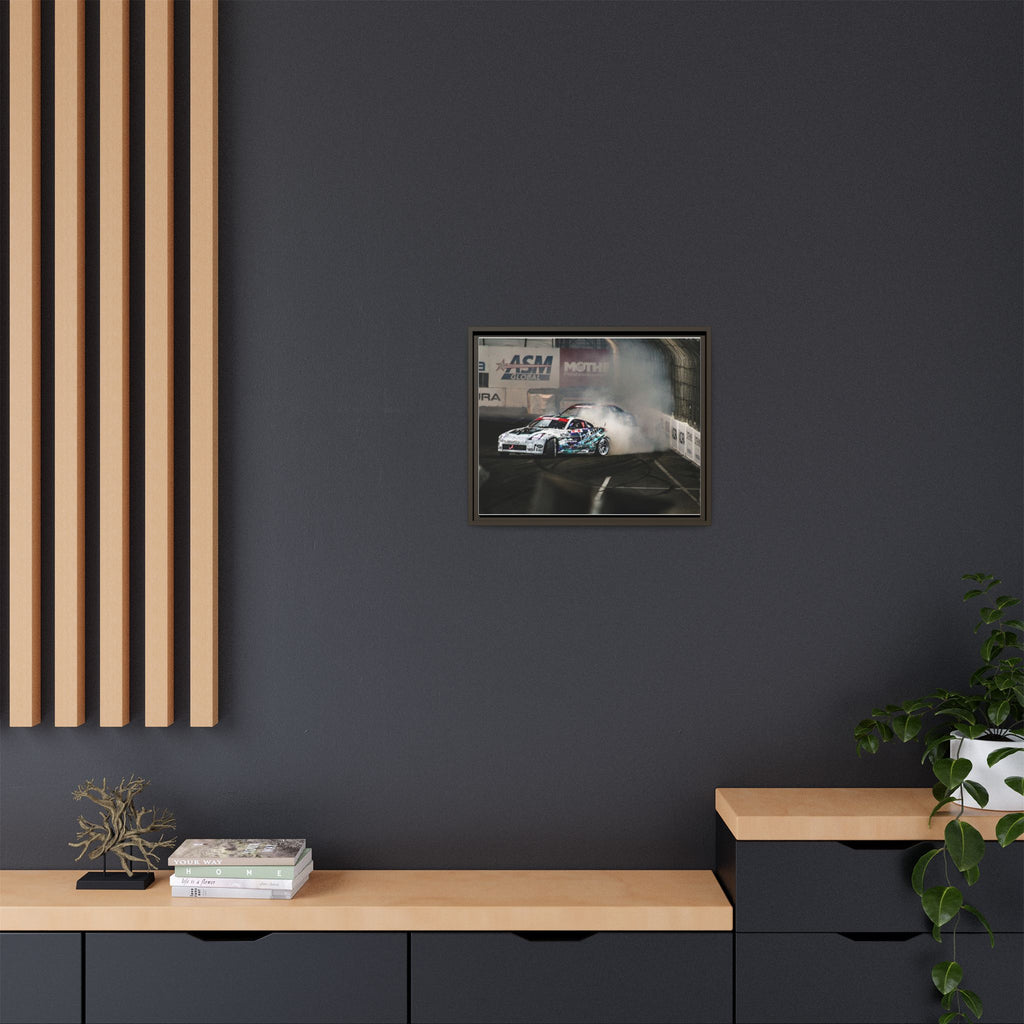 Drift Racing Canvas Print — Framed Matte Automotive Wall Art