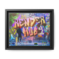 Graffiti Street Art Matte Canvas Framed Print — 'Render Hub' Urban Wall Decor