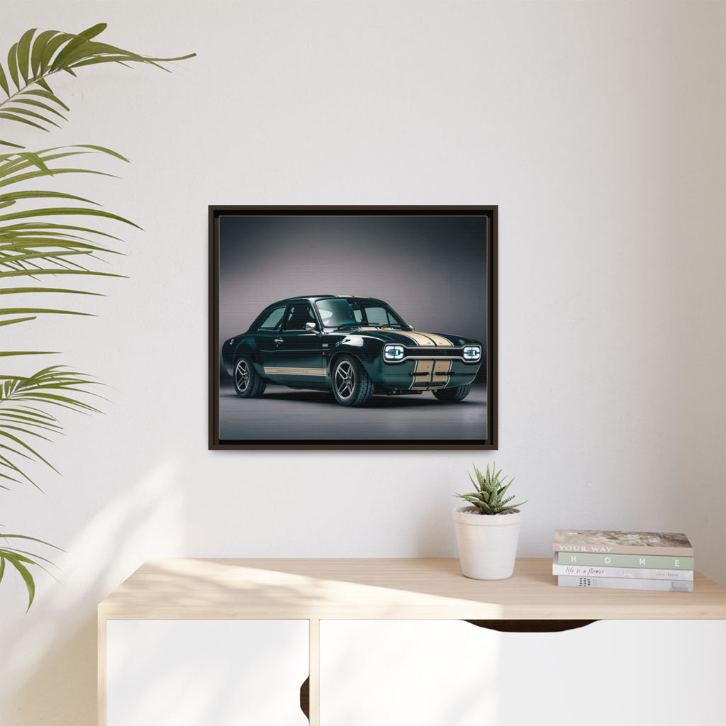 Framed Matte Canvas – Classic Retro Muscle Car Wall Art
