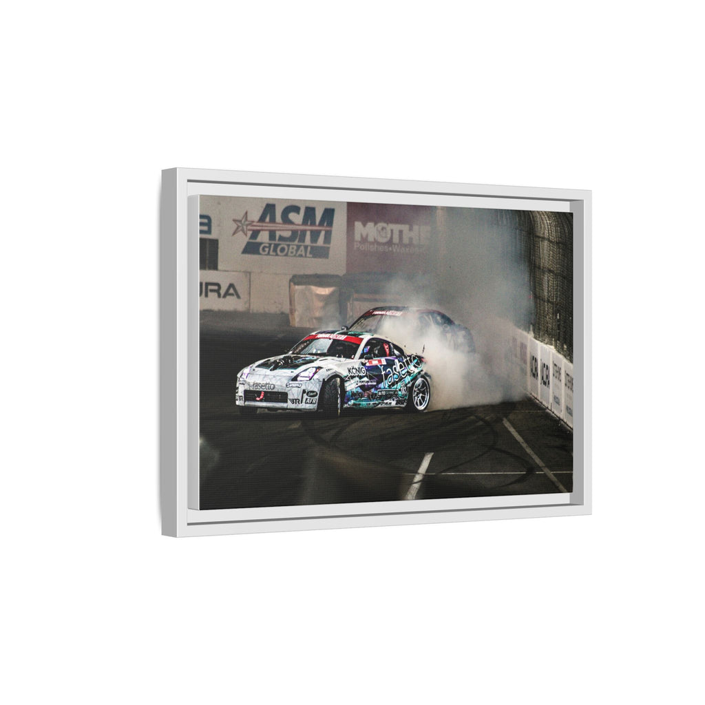Drift Racing Canvas Print — Framed Matte Automotive Wall Art