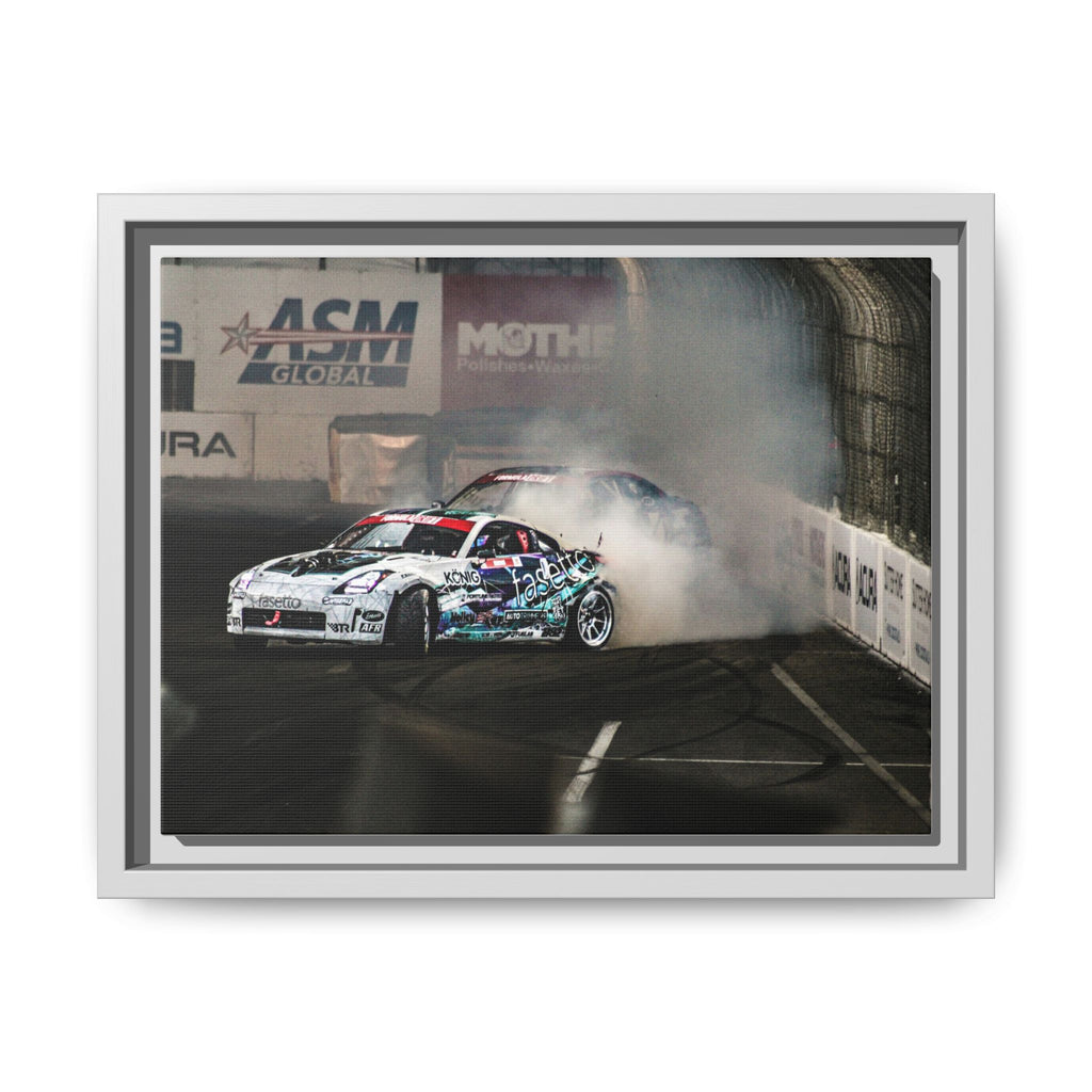 Drift Racing Canvas Print — Framed Matte Automotive Wall Art