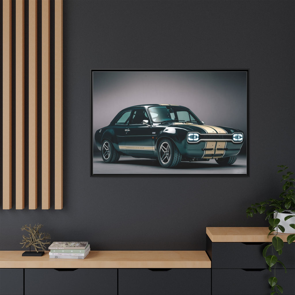 Framed Matte Canvas – Classic Retro Muscle Car Wall Art