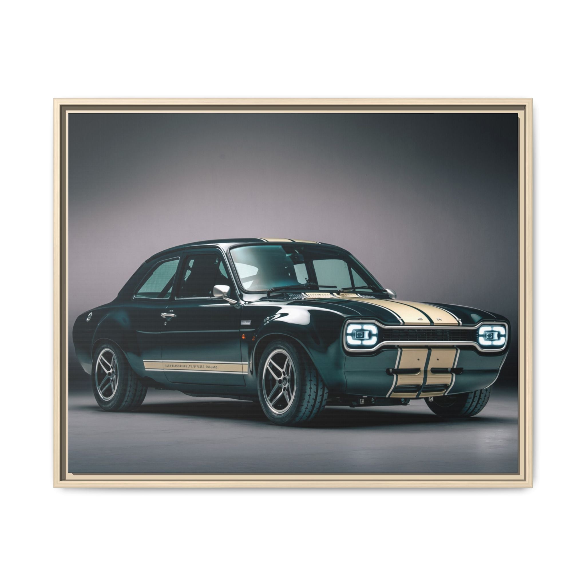 Framed Matte Canvas – Classic Retro Muscle Car Wall Art