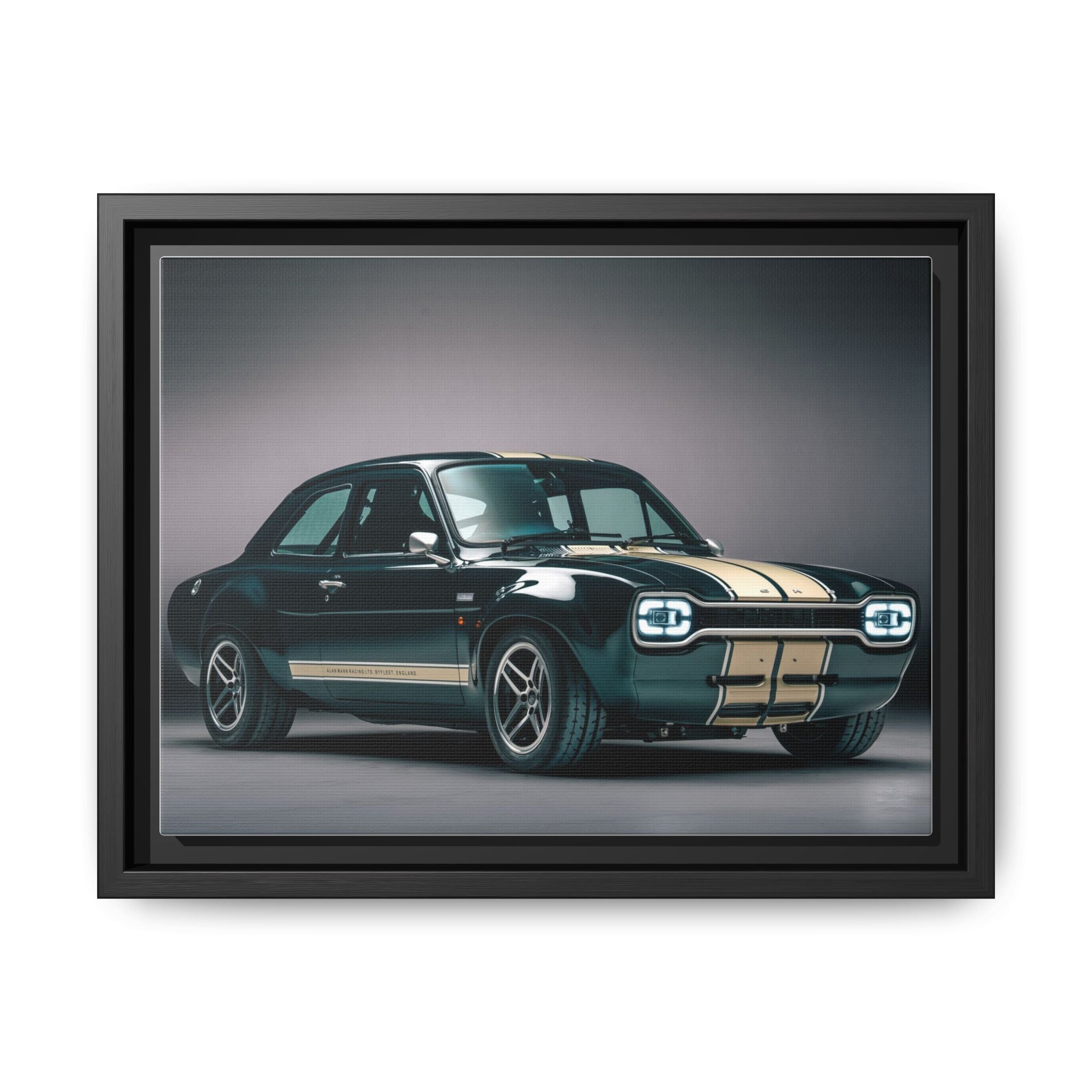 Framed Matte Canvas – Classic Retro Muscle Car Wall Art