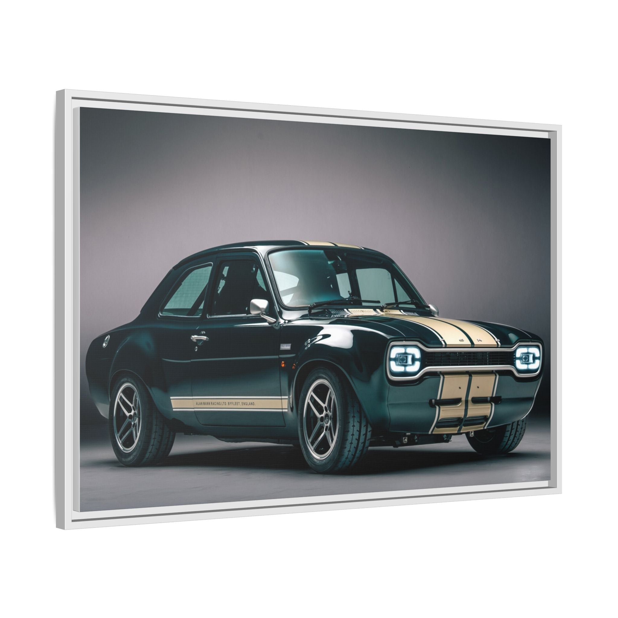 Framed Matte Canvas – Classic Retro Muscle Car Wall Art