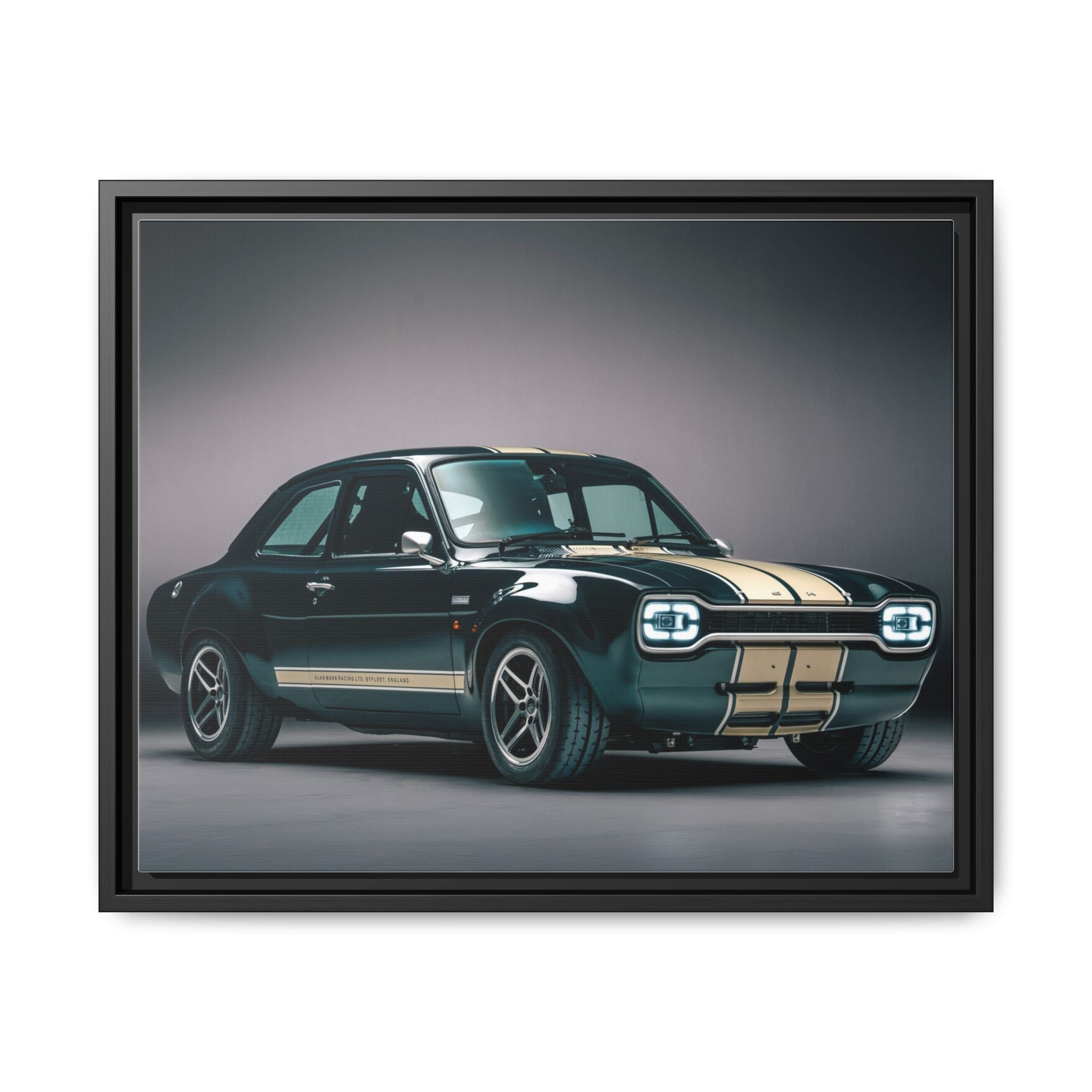 Framed Matte Canvas – Classic Retro Muscle Car Wall Art