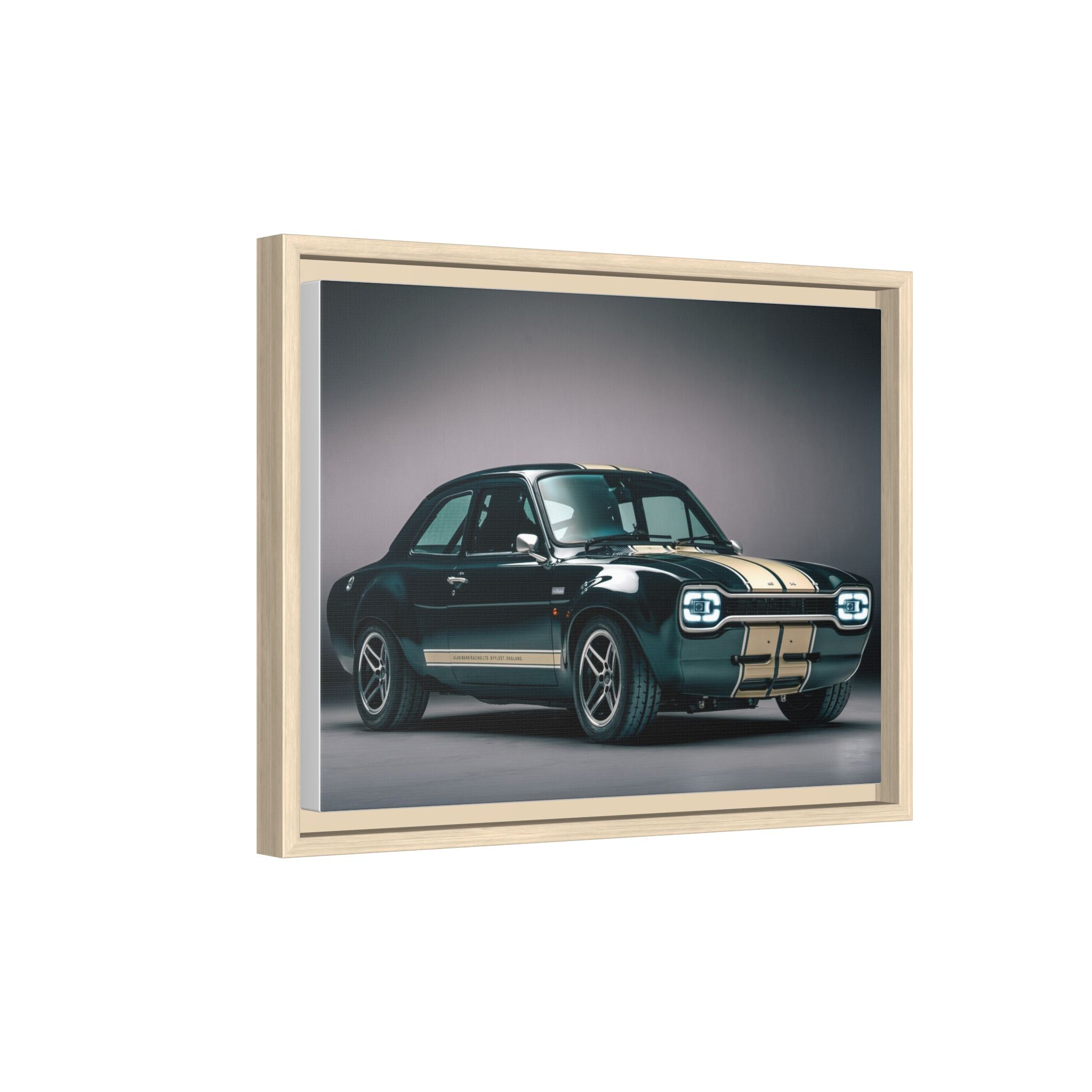 Framed Matte Canvas – Classic Retro Muscle Car Wall Art