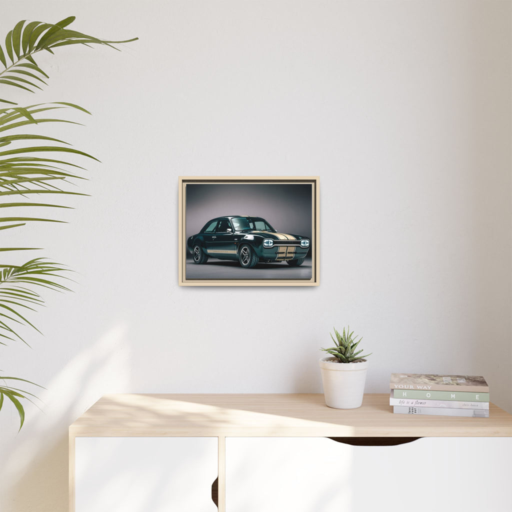 Framed Matte Canvas – Classic Retro Muscle Car Wall Art