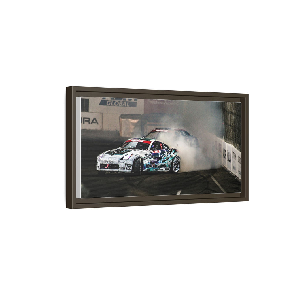 Drift Racing Canvas Print — Framed Matte Automotive Wall Art
