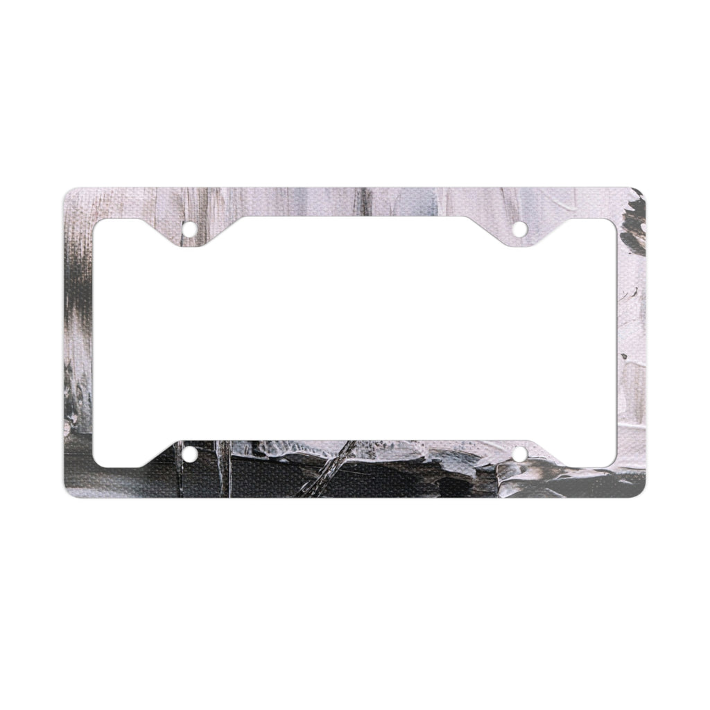 Stainless Metal License Plate Frame — Sleek Brushed Chrome Car Trim