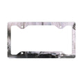 Stainless Metal License Plate Frame — Sleek Brushed Chrome Car Trim