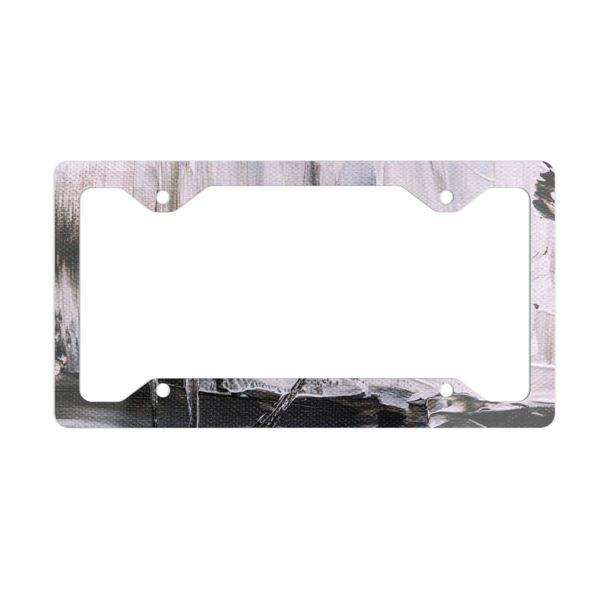 Stainless Metal License Plate Frame — Sleek Brushed Chrome Car Trim