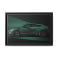 Framed Matte Canvas Print — Emerald Sports SUV Wall Art